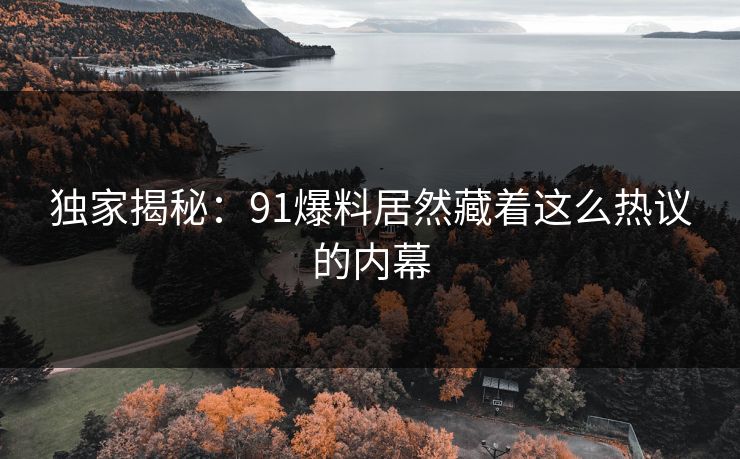 独家揭秘：91爆料居然藏着这么热议的内幕